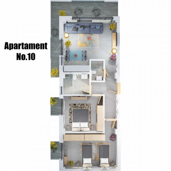 APARTAMENT 3 CAMERE + TERASA || DIRECT DEZVOLTATOR || UP PIPERA