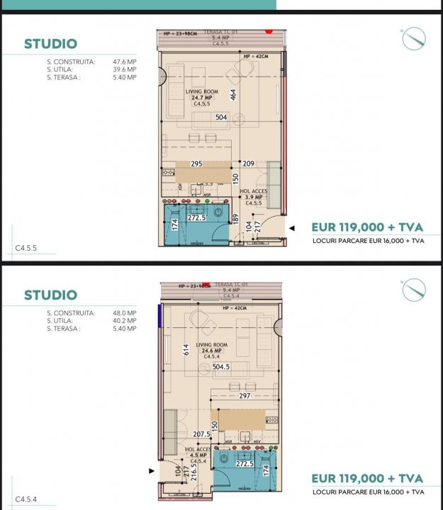 Garsoniera noua ONE NORTH LOFTS